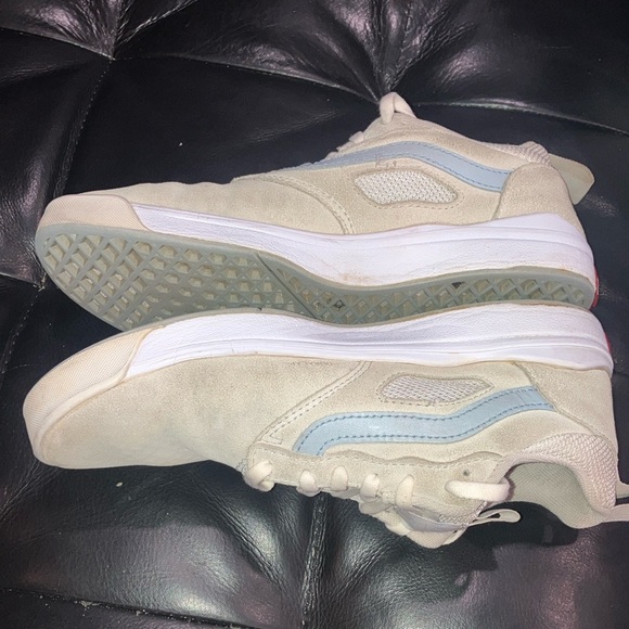 Vans men’s size 7 1/2 grey/ Beige / light blue Sneakers / runners SOME WEAR - Picture 14 of 16